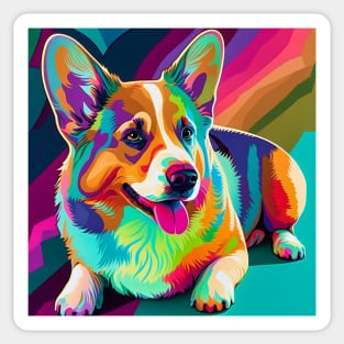 Pop Art Corgi Puppy Dog Sticker